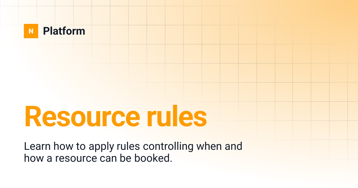 Resource rules | Platform