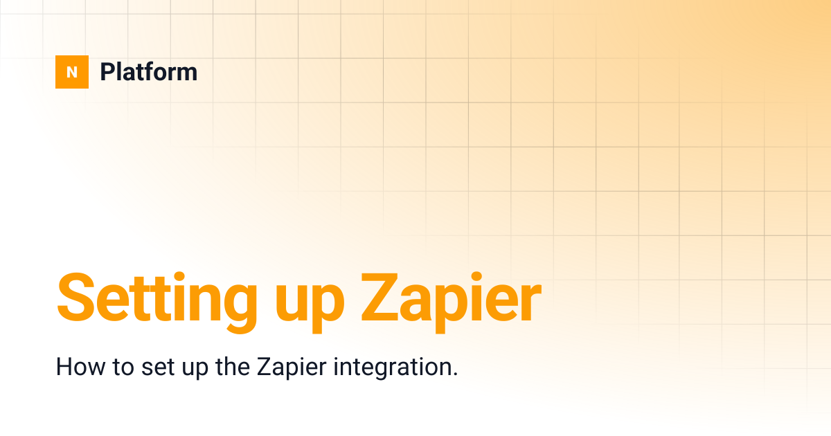 Setting up Zapier | Platform